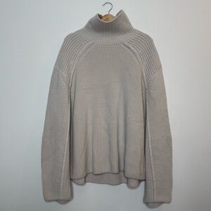 H&M Studio Atelier A/W 24 100% Pure Wool Funnel Neck Turtleneck Heavy Wool large
